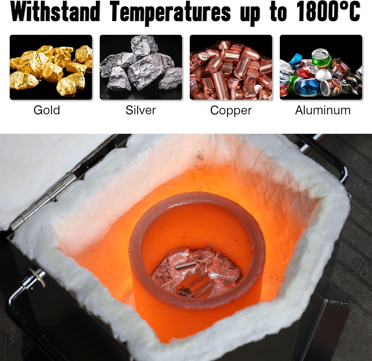 12Kg 12# Silicon Carbide Graphite Crucibles,Crucibles for Melting Metal,Withstan