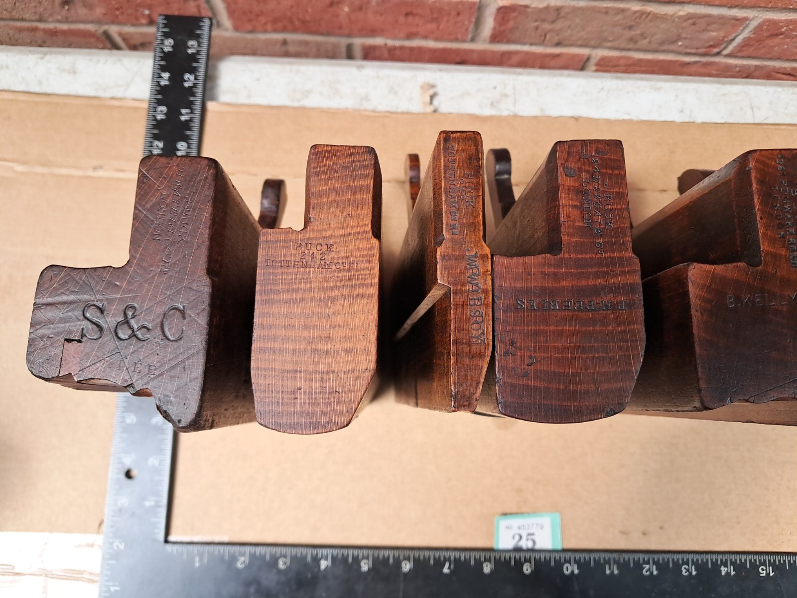Job Lot of 9 Complex & H&R Moulding Planes by BUCK Mainly Good Used Condition
