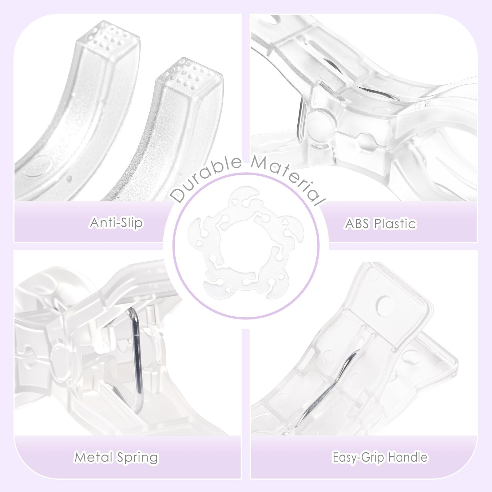 RELBRO Spring Clamps, 10 Pcs 3.5 Inch Clear Plastic Clips with 50 Pcs Balloon…