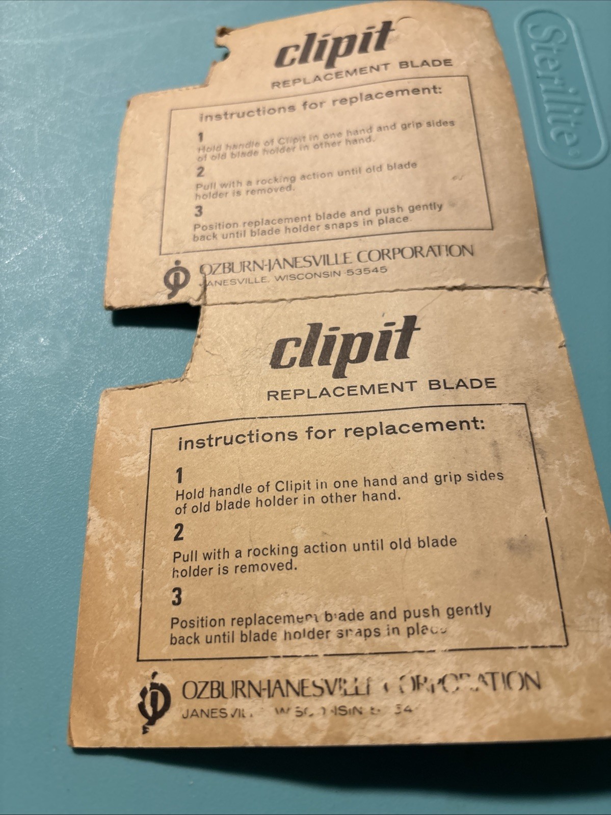 Ozburn-Janesville Clipit Paper Cutter Replacement Blade (Set of 2) – New Old Stk