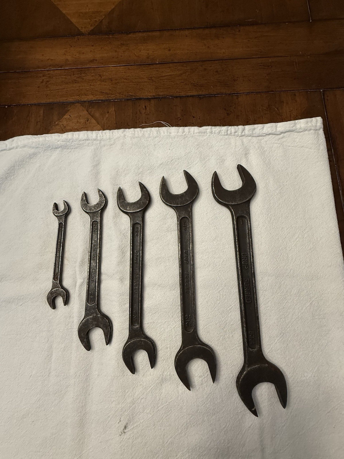 VINTAGE 5-PIECE OPEN END WRENCH SET