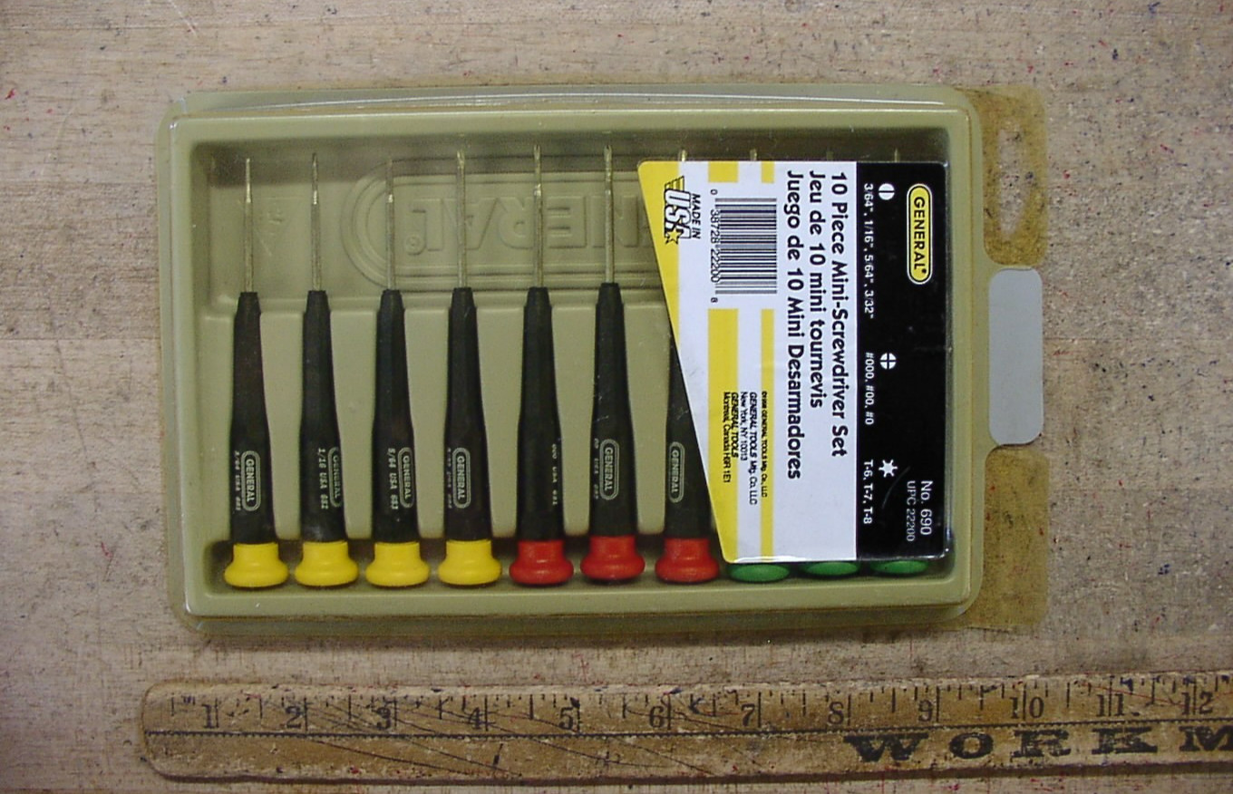 Vntg General USA No. 690 10 Pc. Precision Screwdriver Set,W/Original Packaging!