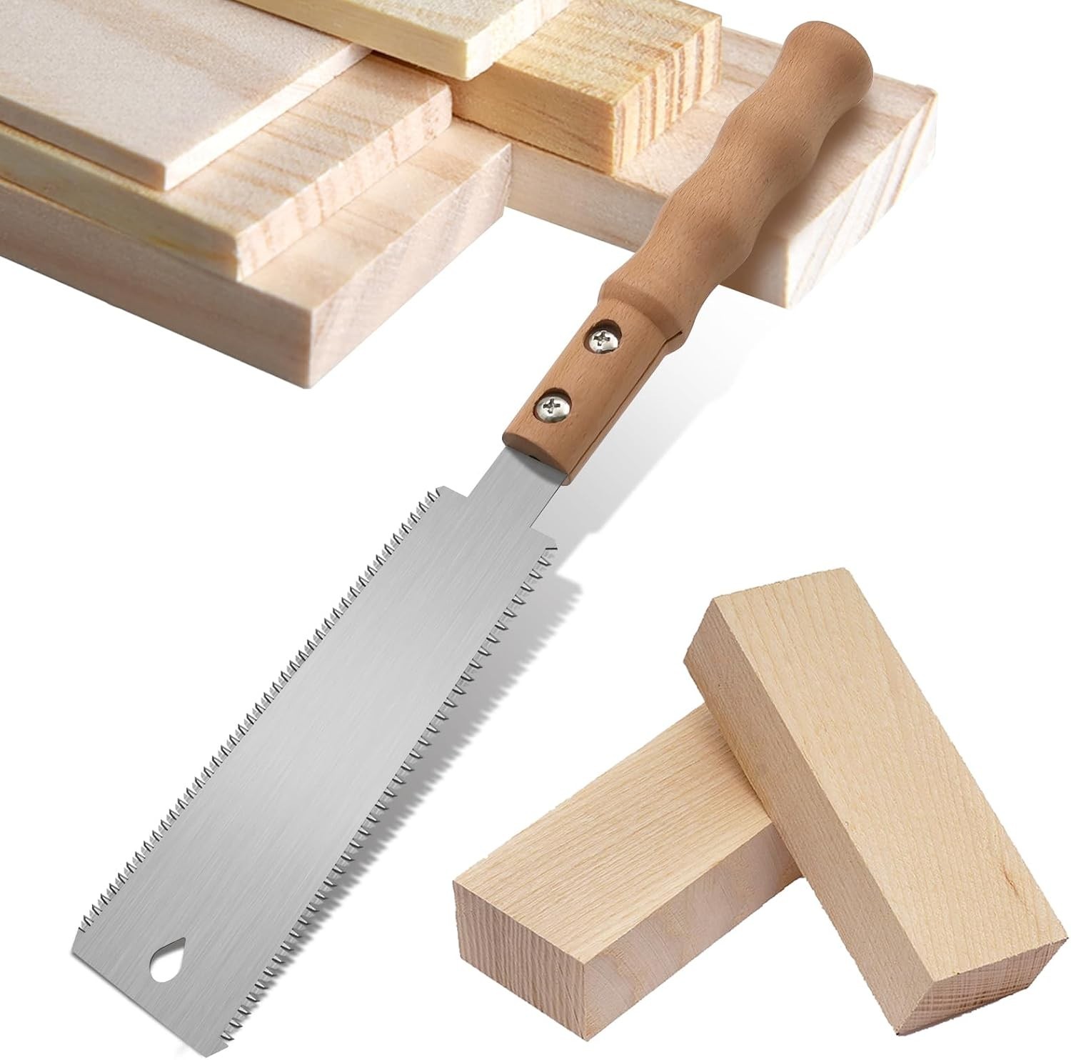Ergonomic 6 Inch Japanese Wood Saw – Double-Sided & Triple-Side Teeth Design