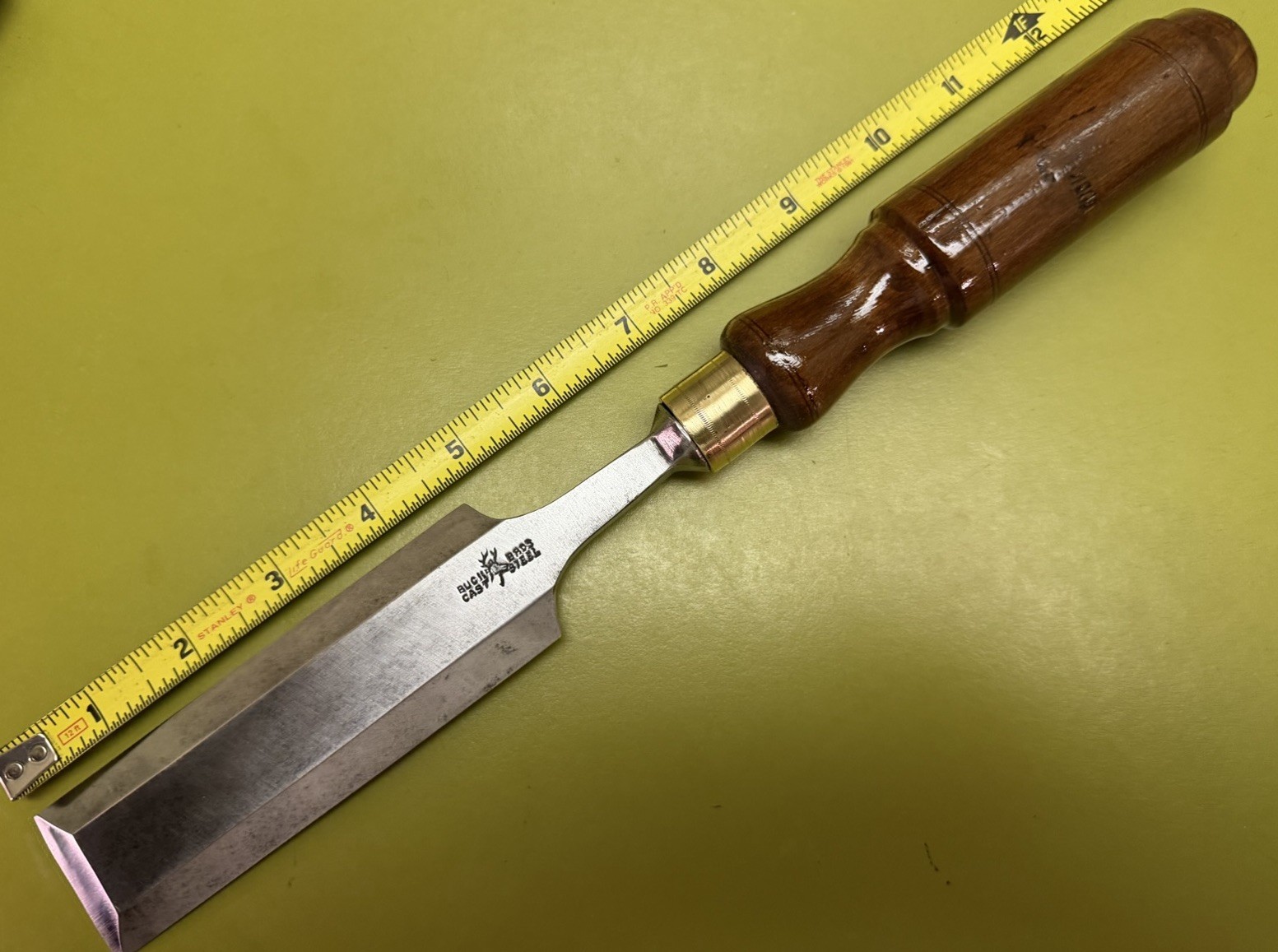 Xtra-Fine EARLY vtg Buck Bros 1.5” Bevel Edge THIN BLADE Dovetail /Paring Chisel
