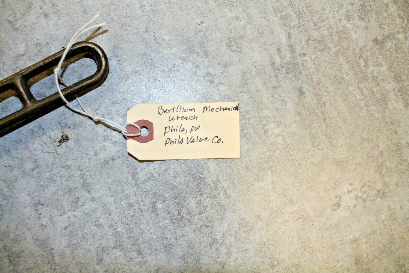 Vintage Berrillium Phila Valve Co Wrench Spark Proof # 324