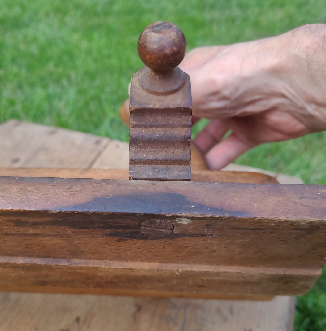 Antique A Howland & Co Auburn NY Wood Screw Arm Plow Plane Parts Display Only