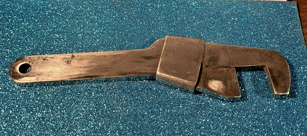 Rare HTF Antique 9″ ANDRIX Spring-loaded Slip Jaw Adjustable Hand Wrench Tool