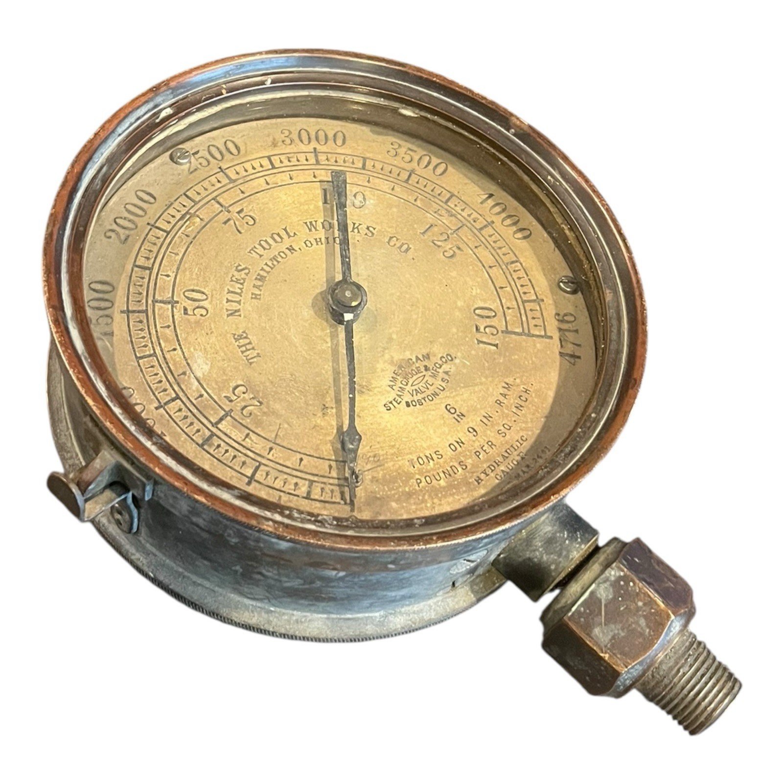American Steam Gauge & Valve MFG~ Niles Toll Works Co~ Glass Opens Steampunk