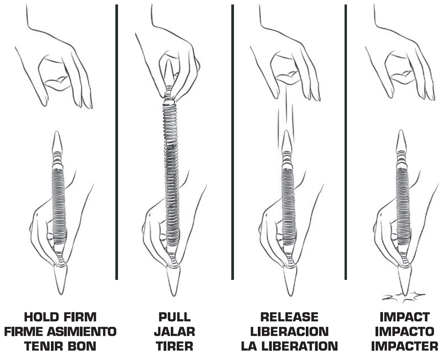 HIT Tool Wood Chisel Hammerless Spring Tool