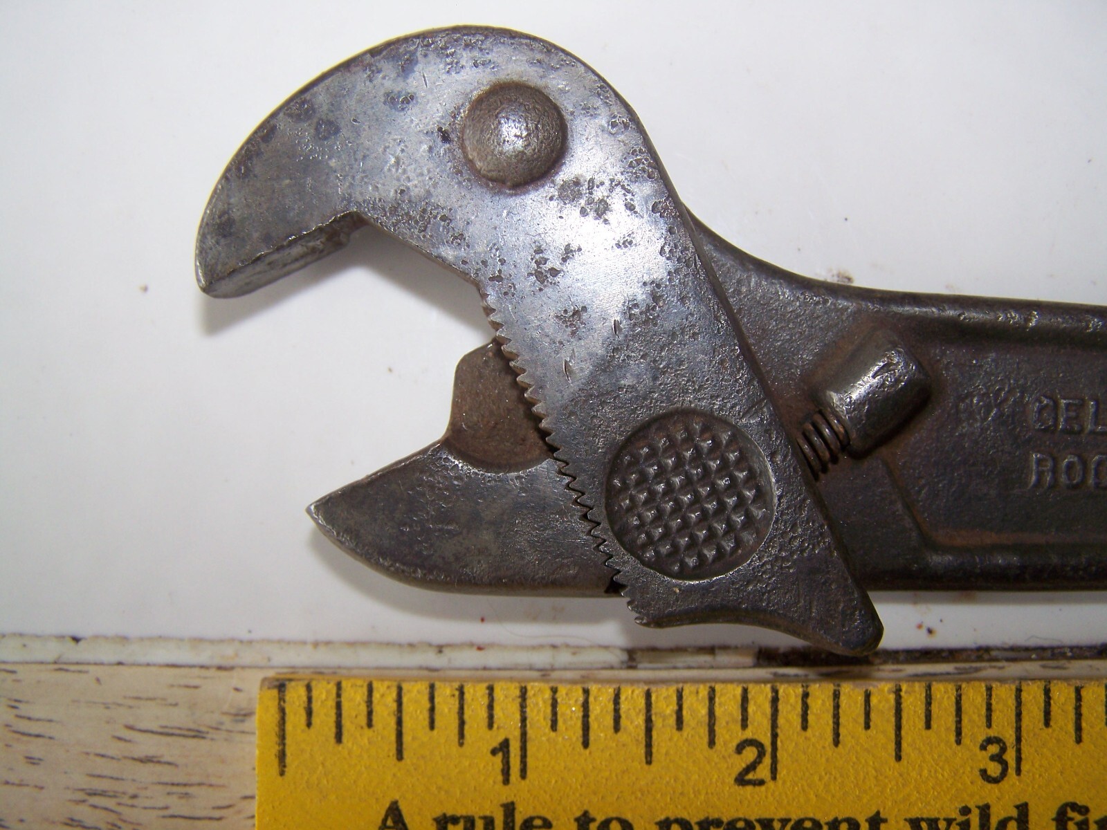 Vintage Gellman Adjustable Polly Wrench 9” No. 91 Dropped Forged