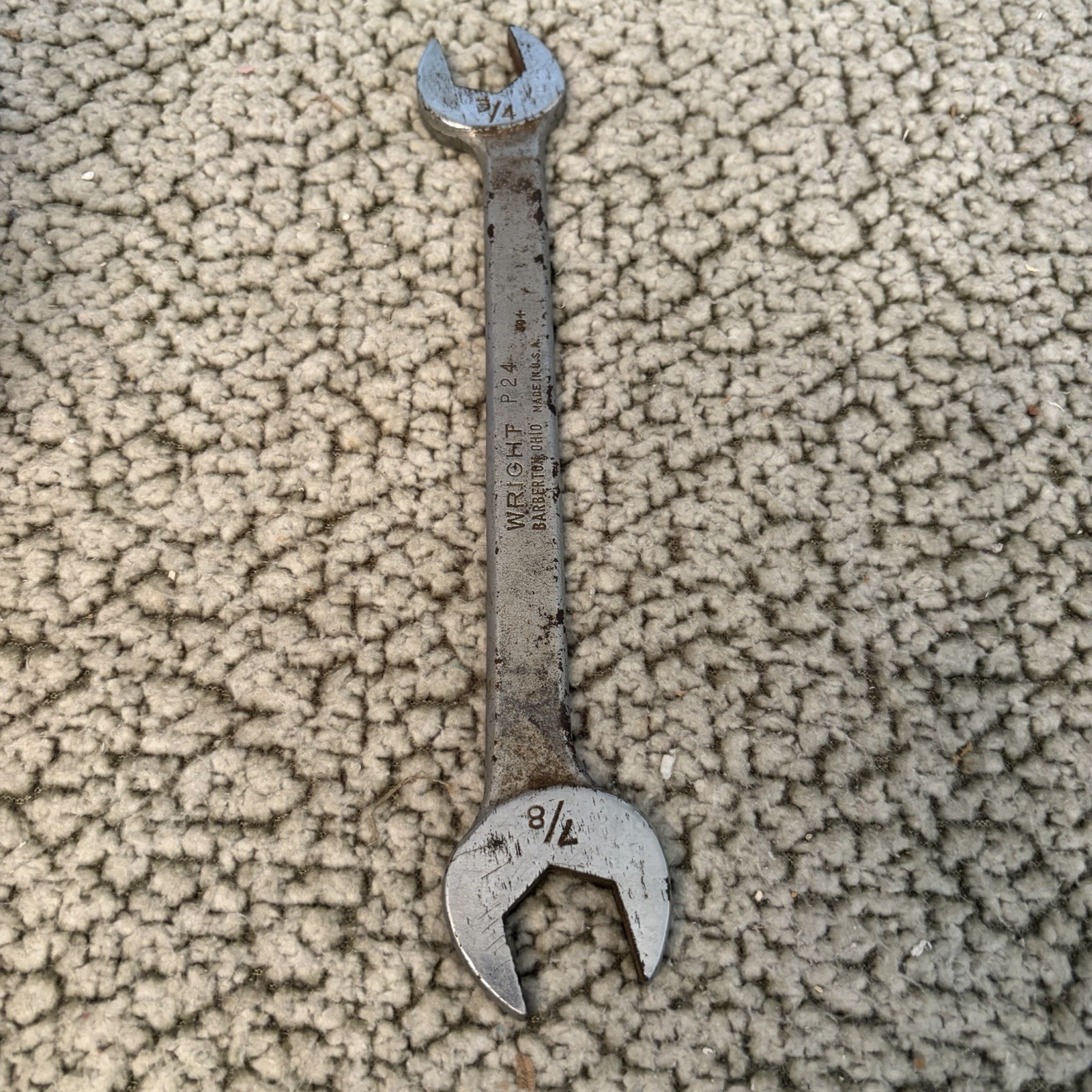 Wright P 24 Wrench Open 7/8 And 3/4