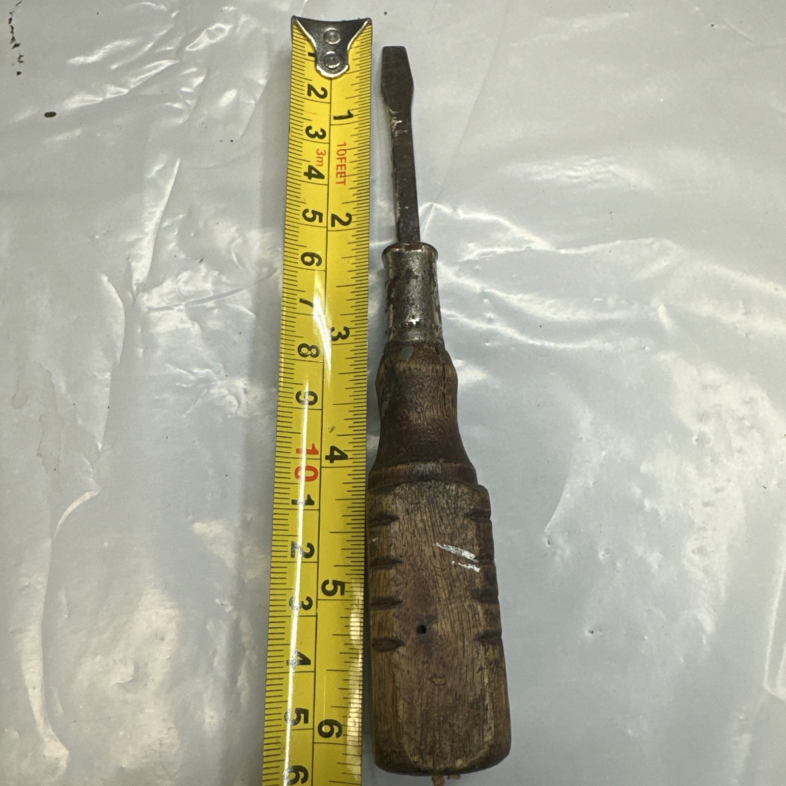 Wood Handle Flat Head Screwdriver Vintage 6-1/4”