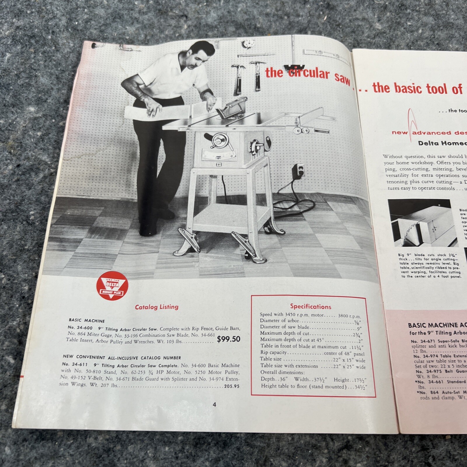 Delta Rockwell Catalog Homecraft Power Tools 35 Pgs Vintage 1957