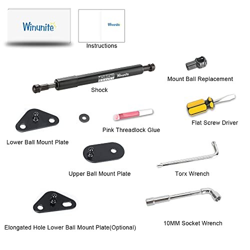 Compatible with 2015-2026 F150 Tailgate Assist – 1045 Steel Material, black