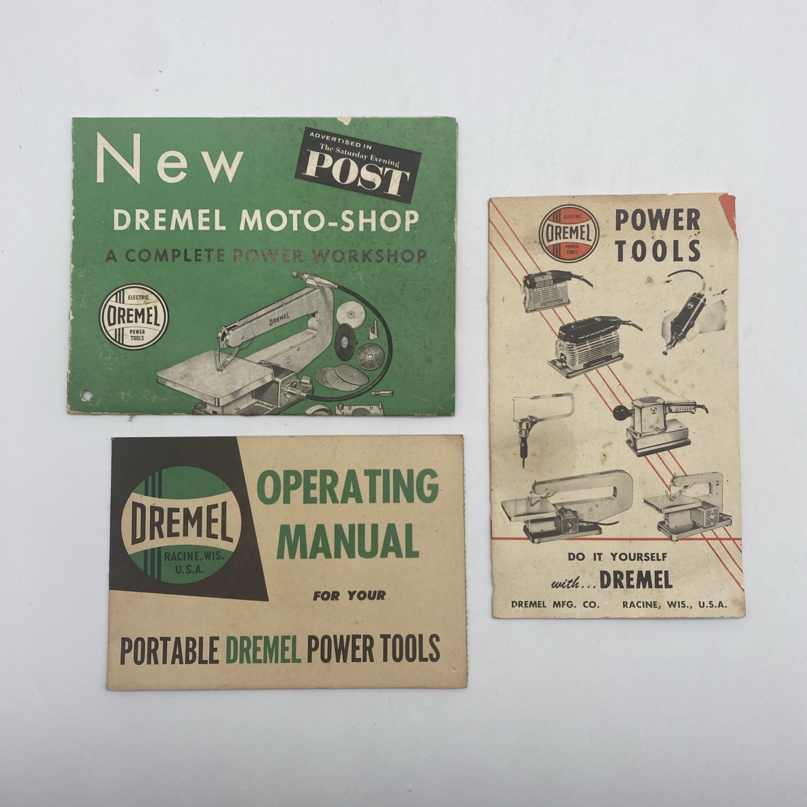 Lot Of 3 Vintage Dremel Power Tools Brochures