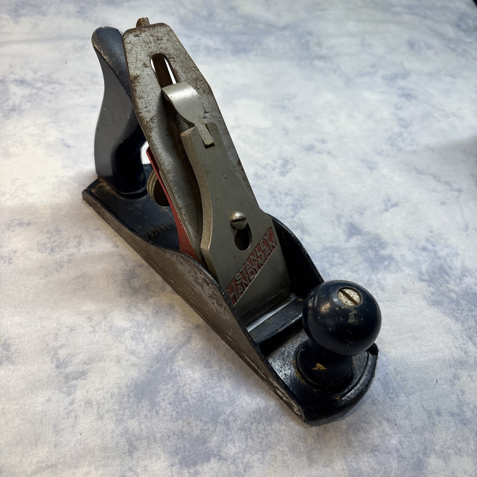 Vintage Stanley Handyman Blue Jack Plane Smooth Bottom Made In USA