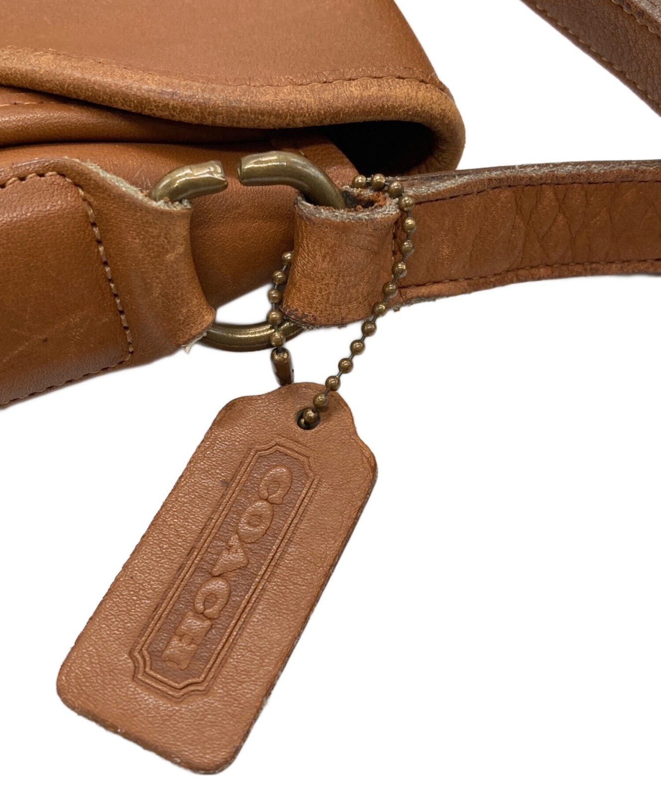 COACH Turnlock Shoulder Bag 242 20.5×23.5x7cm Brown Used Women’s