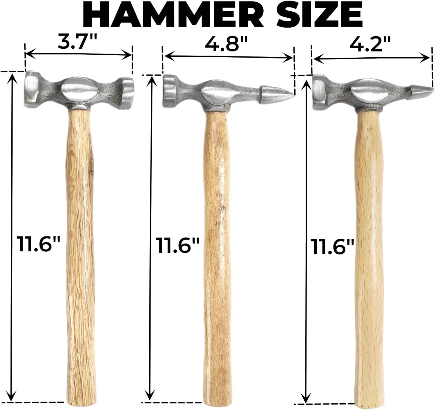Hiceeden 7 Pcs Heavy Duty Auto Body Repair Kit with Wooden Handles, Auto Body Re