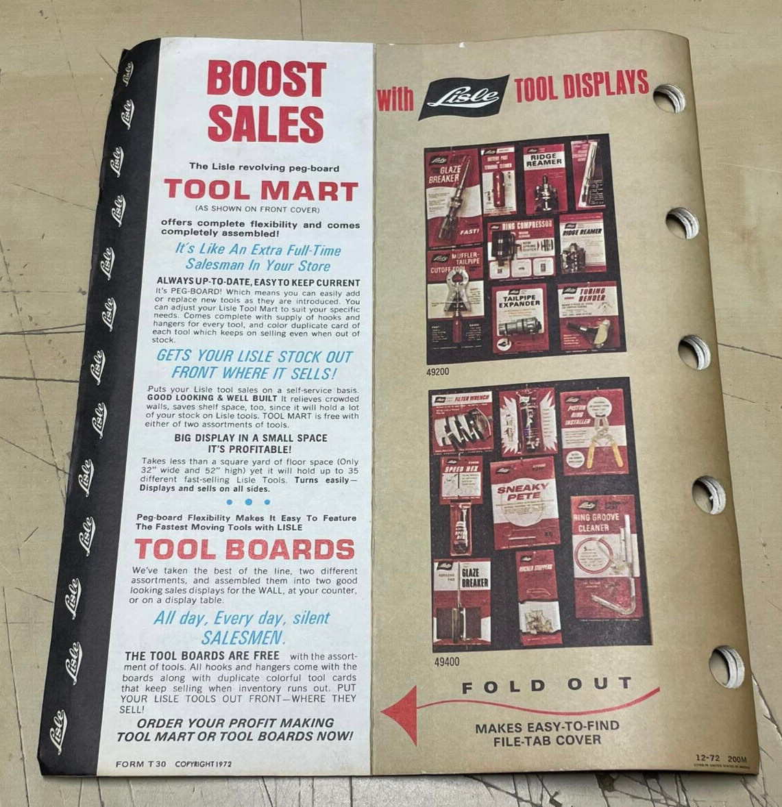 Vintage Original 1972 Lisle Automotive Tools Jeepers Creepers Catalog T30