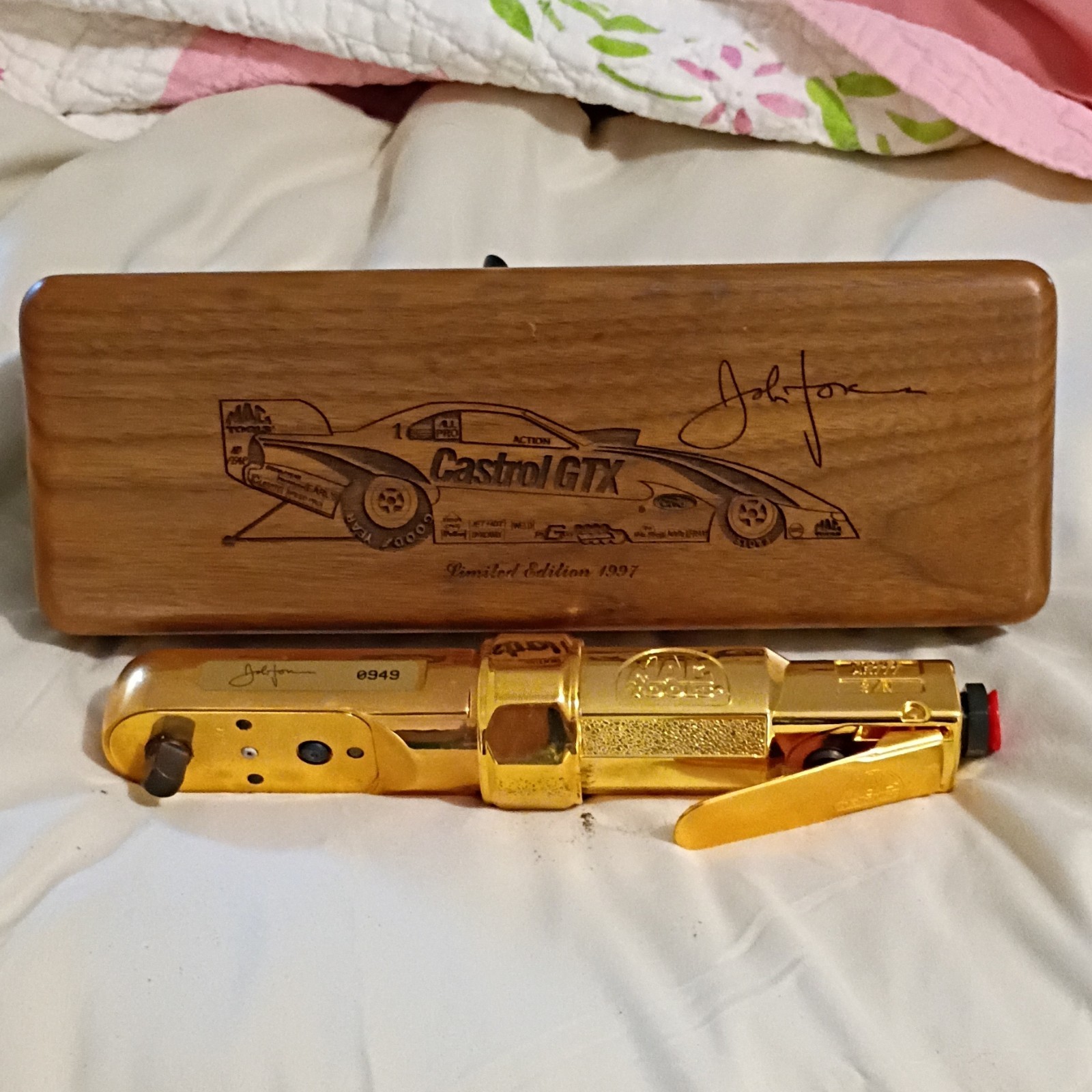 Mac Tools 24K Gold Plated Limited Edition Ratchet 1997 1991 Collector’s Item