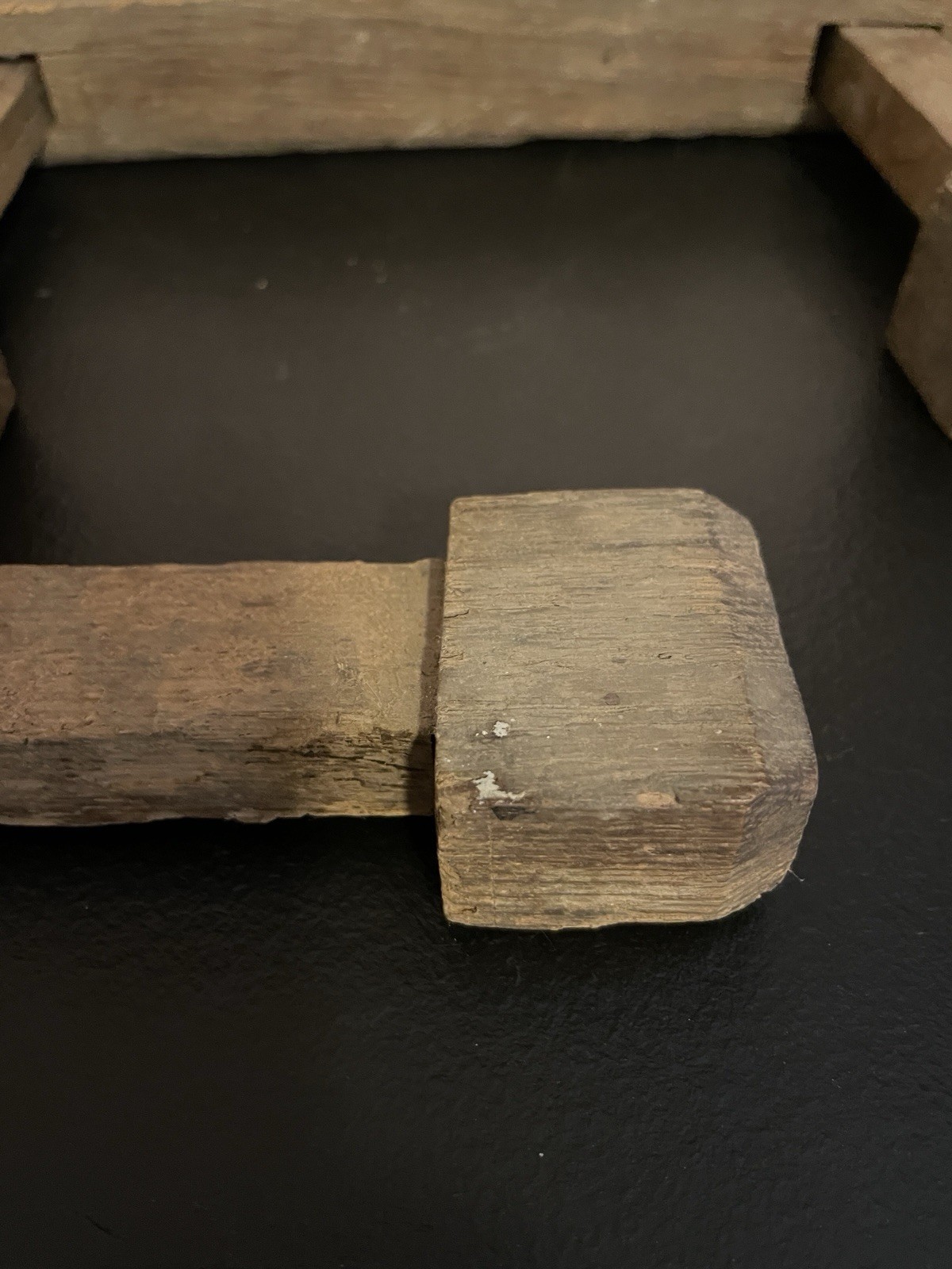 Primitive Antique Amish Oak Wooden Vice Type Tool