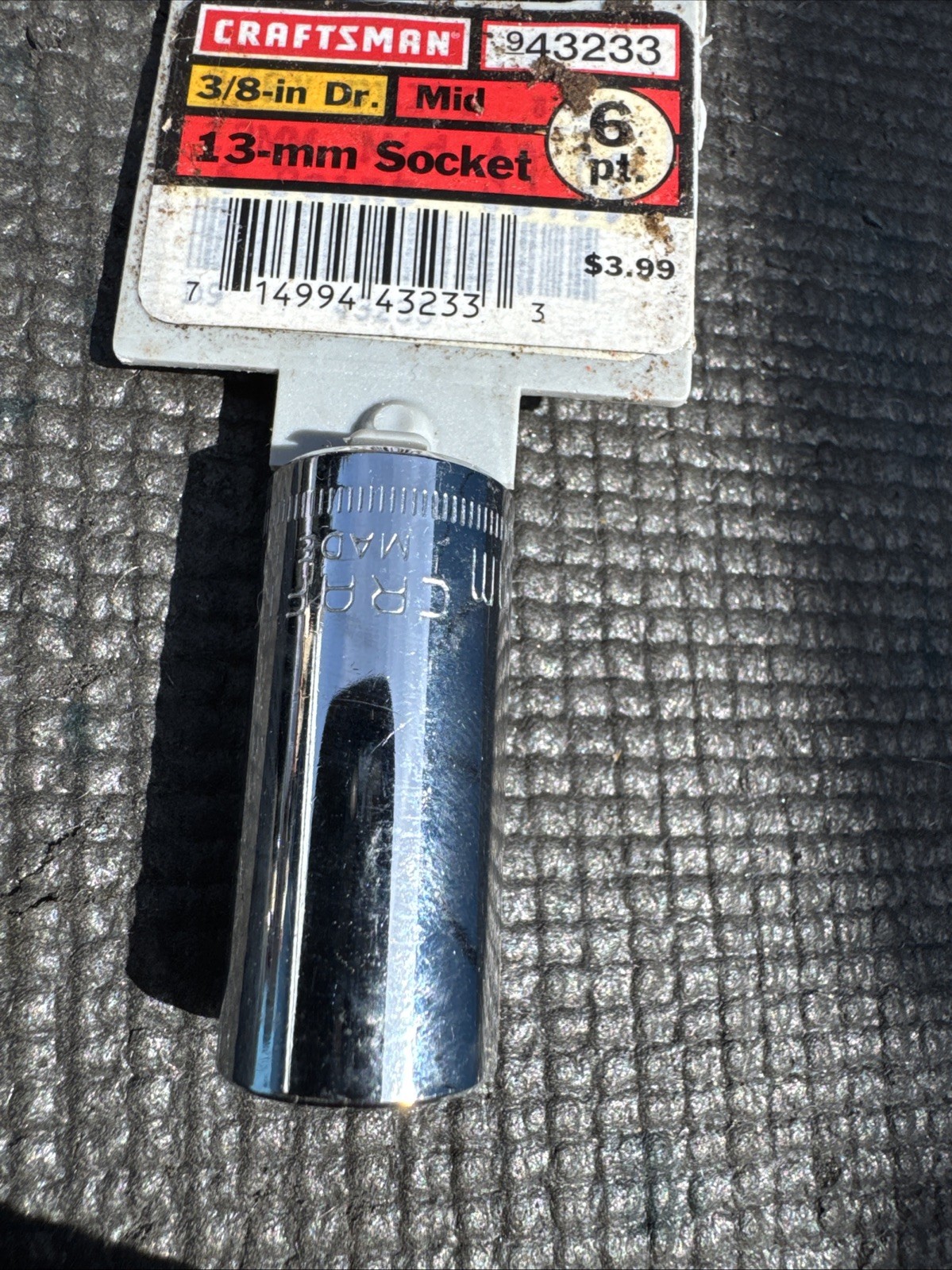 Sears Craftsman 13mm 6 Point Socket 1/2” Drive GK Series USA 43233 Midlength Nos