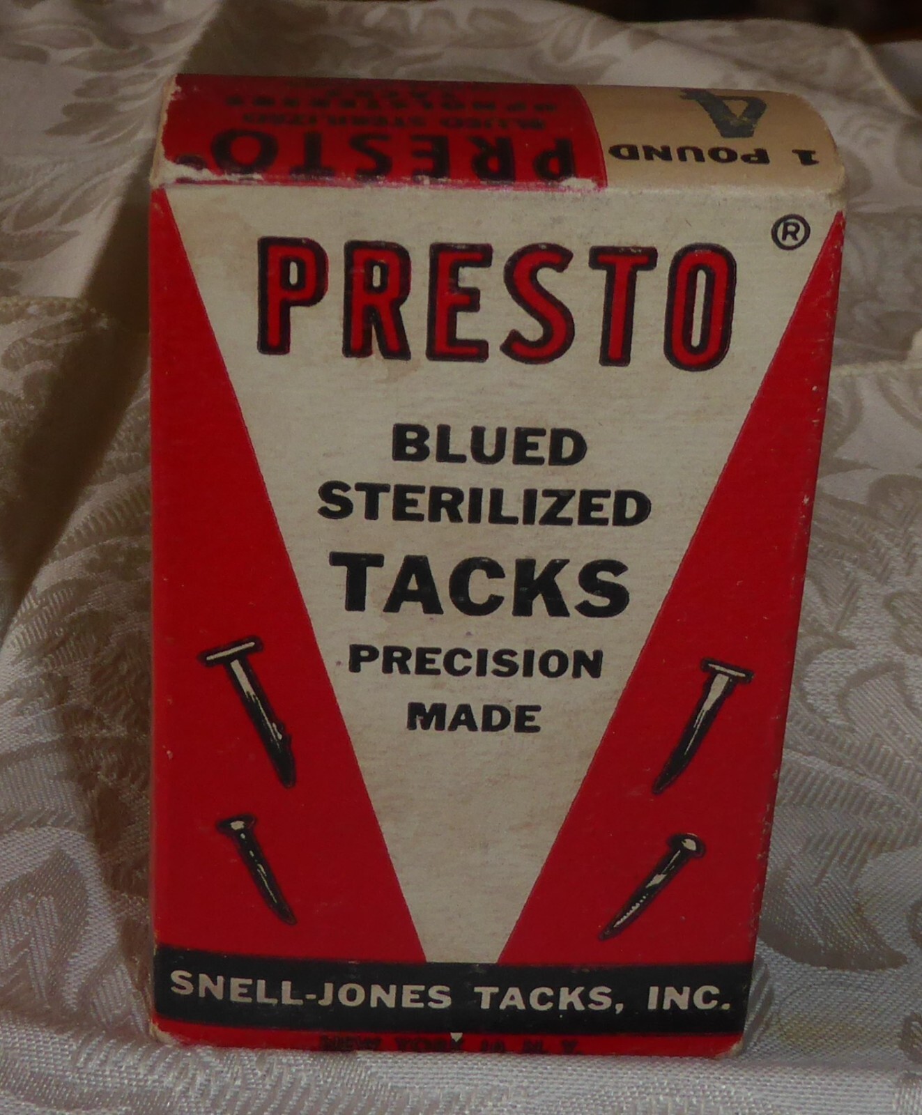Vintage Presto Blued Sterilized Upholstery Tacks One Pound Box