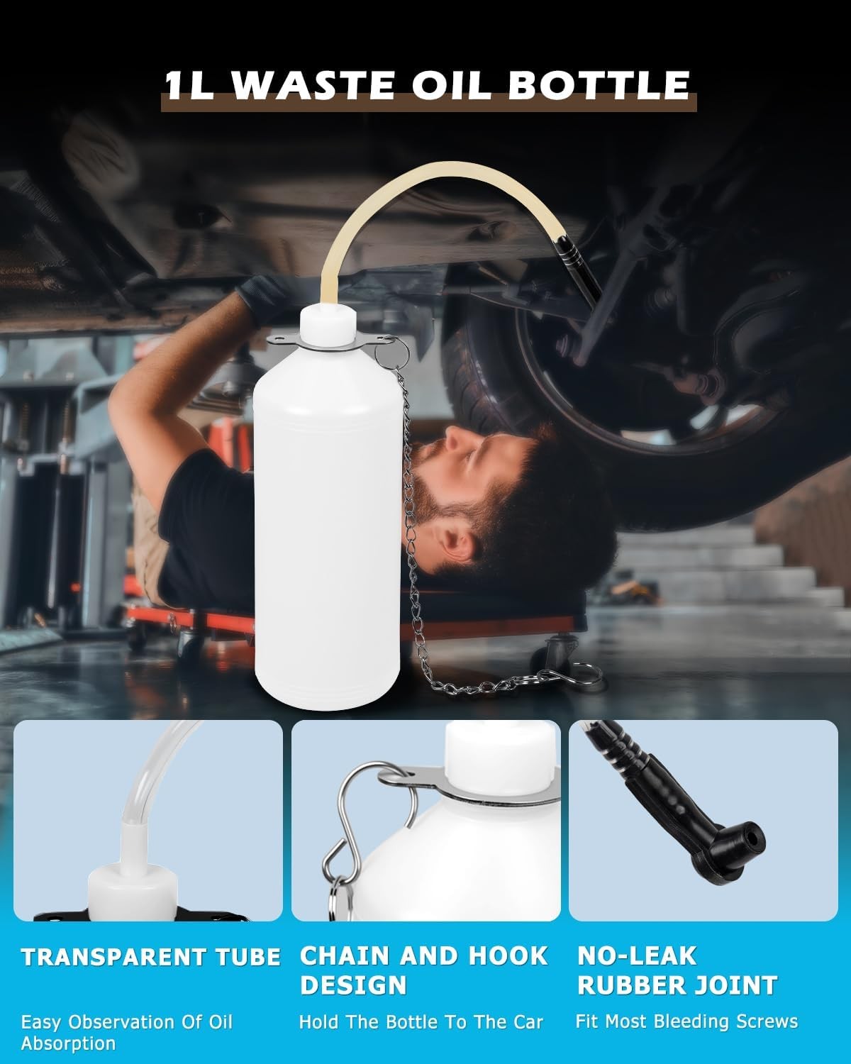 DAYUAN Upgraded 3L Brake Bleeder Kit, One-Person Operation with 3L Pressure P…