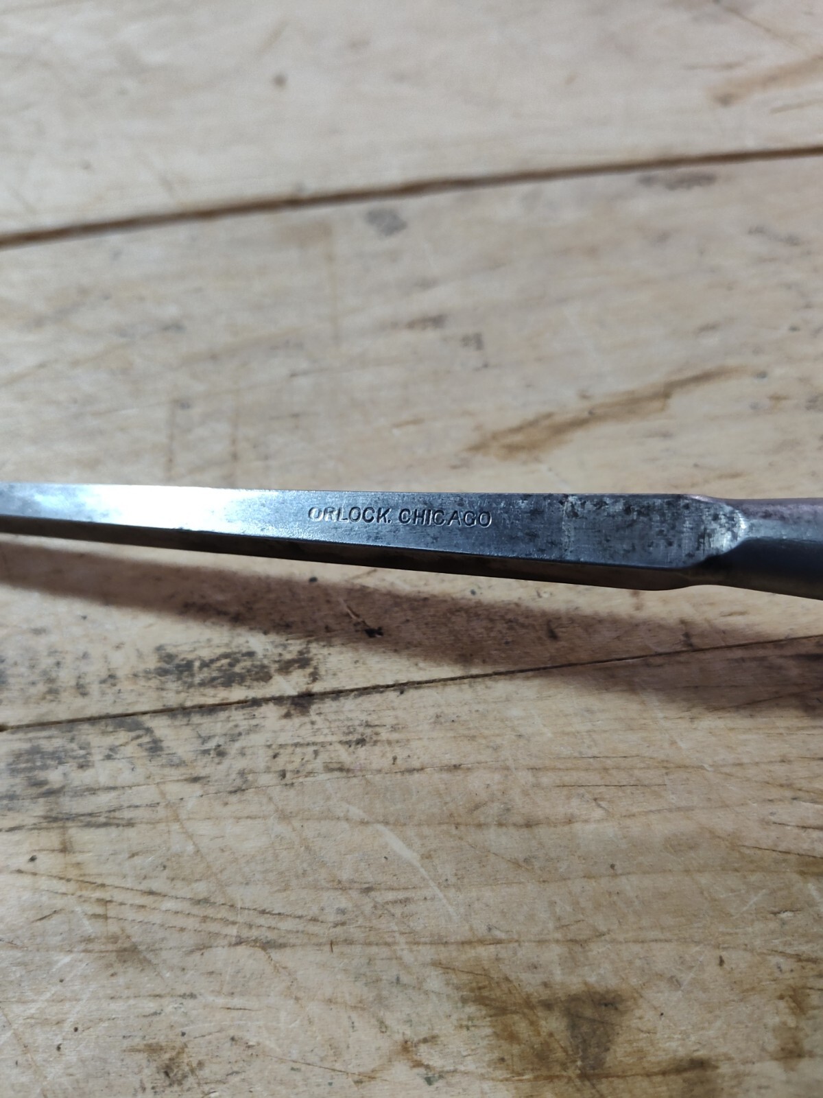 Vintage Orlock Socket Chisel w/ Wood Handle Timber Framing Chisel 1/4″