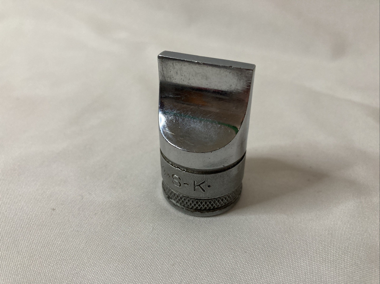 Vintage SK Chrome 1/2” Drive Drag Link Socket Knurled 40809