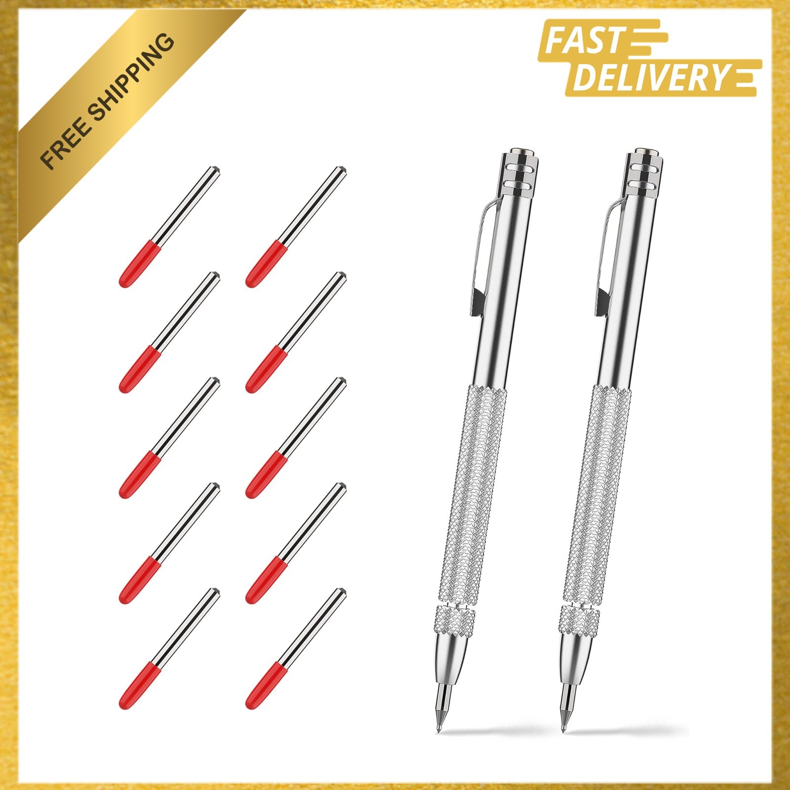 Tungsten Carbide Scriber Tool Set with Magnet, Metal Engraving Pen, 10