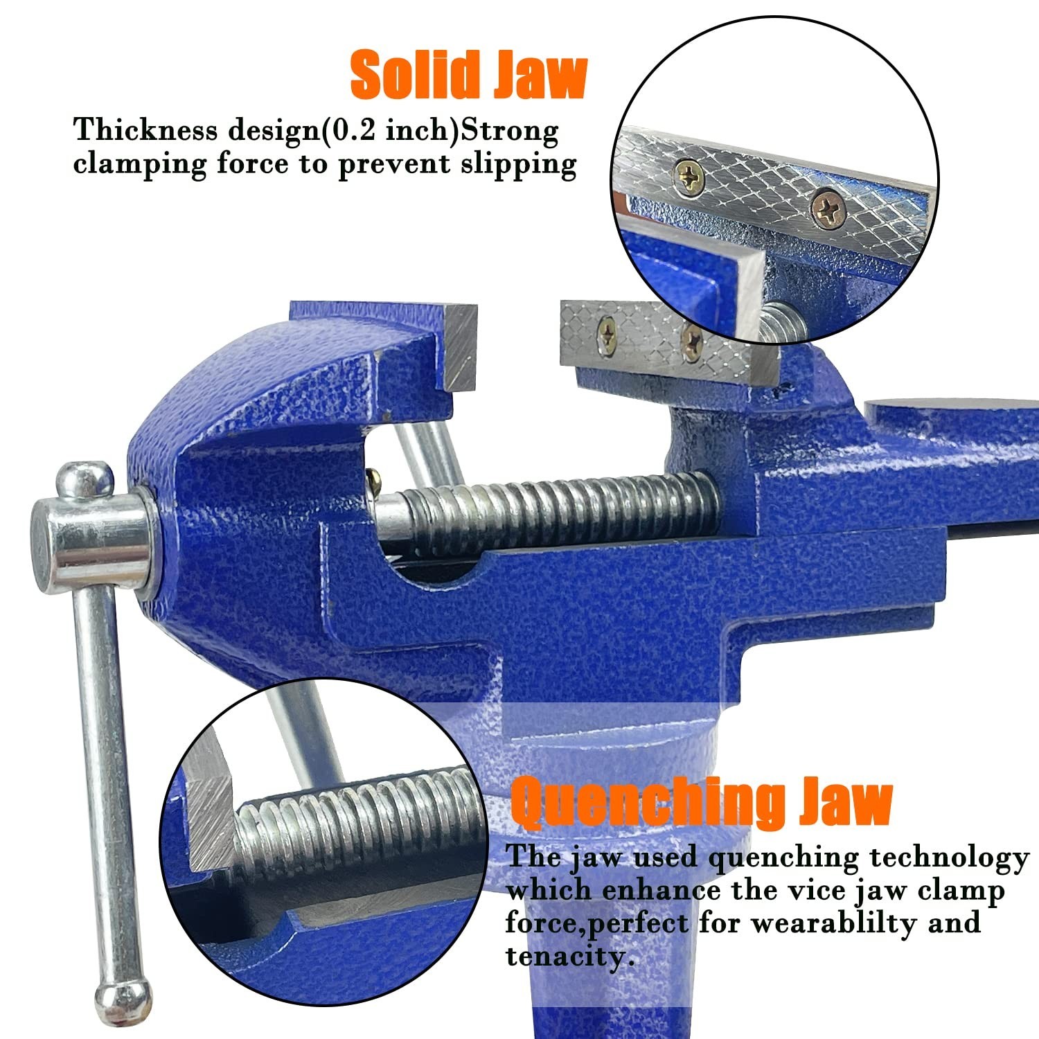 Sutekus Home Vise Clamp-On Vise Heavy Duty Bench Vise Universal Table Vise 36…