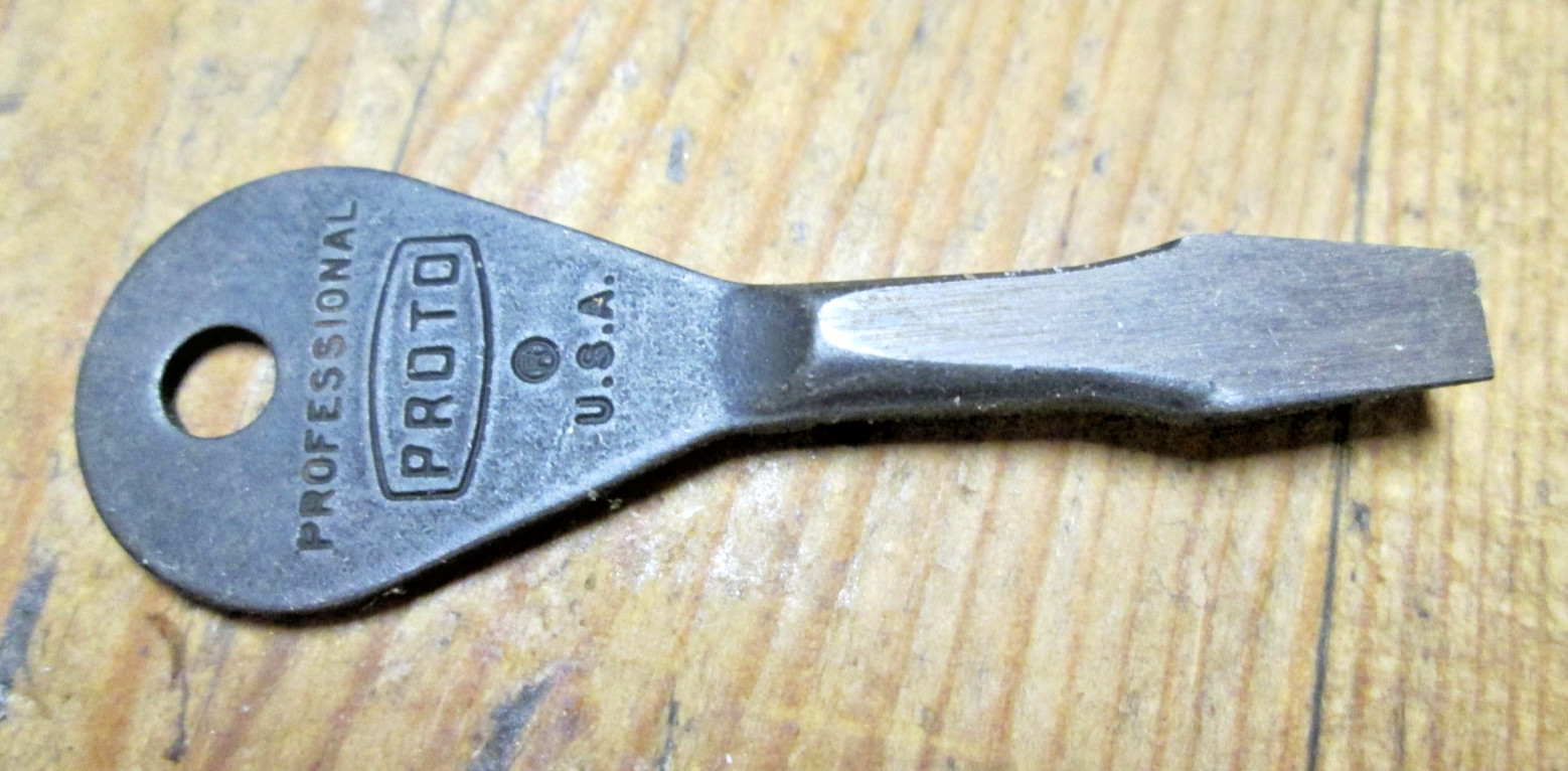 vintage proto screwdriver keychain Flanders co. motorcycle parts