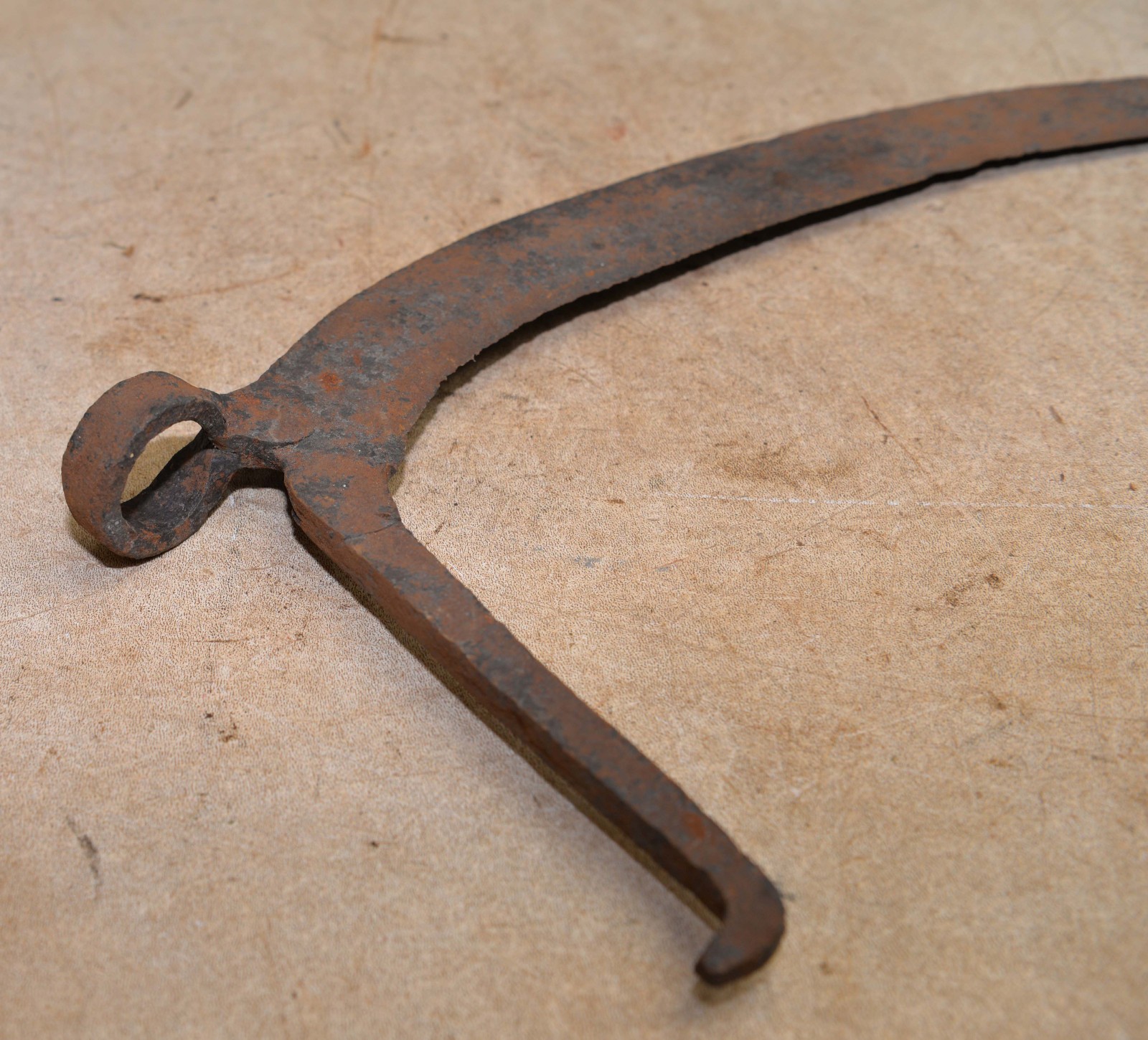 Antique blacksmith forge welded 1700’s sickle scythe collectible primitive tool