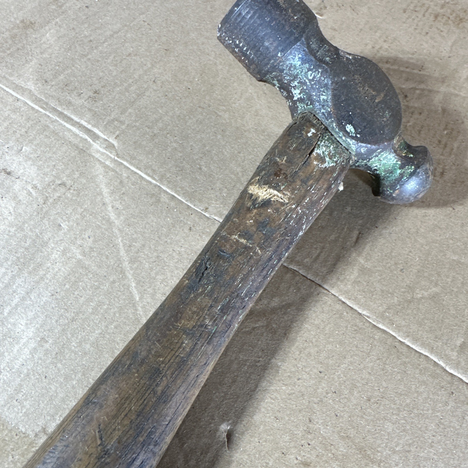 Old School Vaughan 16oz Ball Peen Hammer Wood Handle Made In USA Vintage