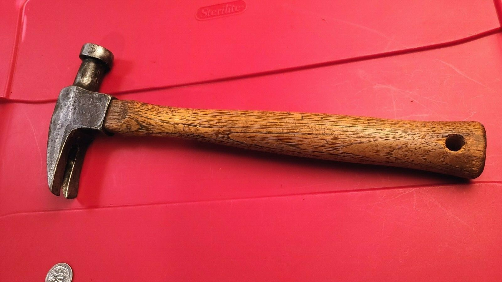 Vintage Briar Edge Service Tools Straight Claw Hammer Bell Face Old Tool