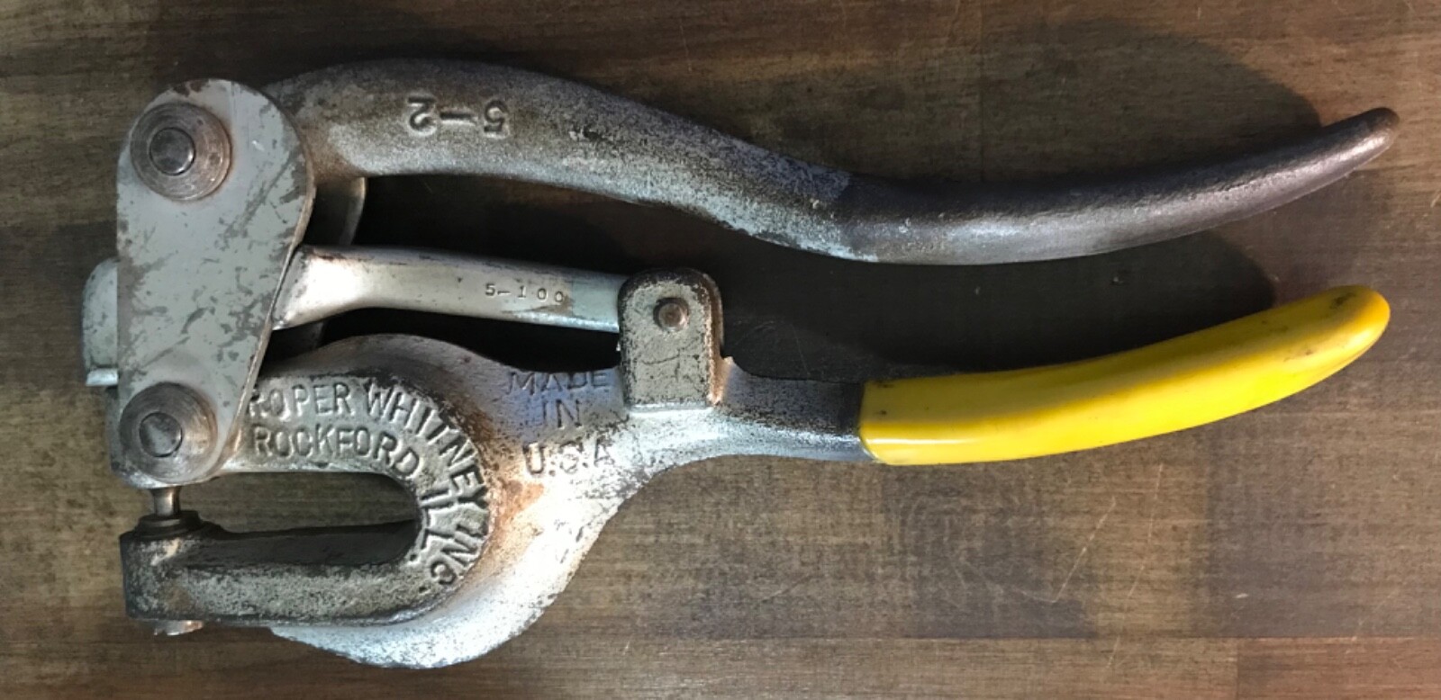 Whitney Metal Tool CO. Rockford Ill Vintage Metal Hand Punch 5-2