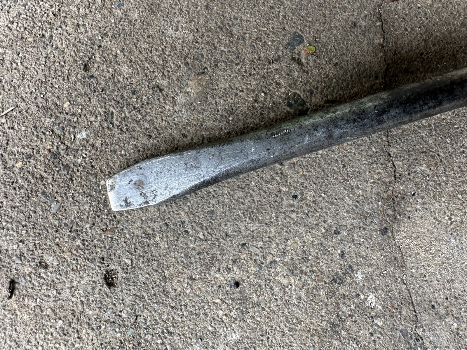 Antique 13” Flathead Screwdriver w/Stacked Leather Handle Brass Vintage