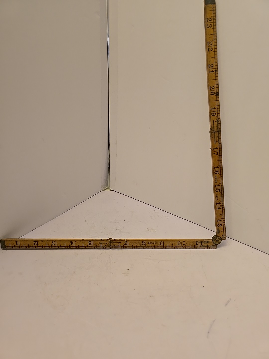 Antique 1920s Folding Boxwood & Brass Ruler Master Rule Mfg No 268 Made In USA