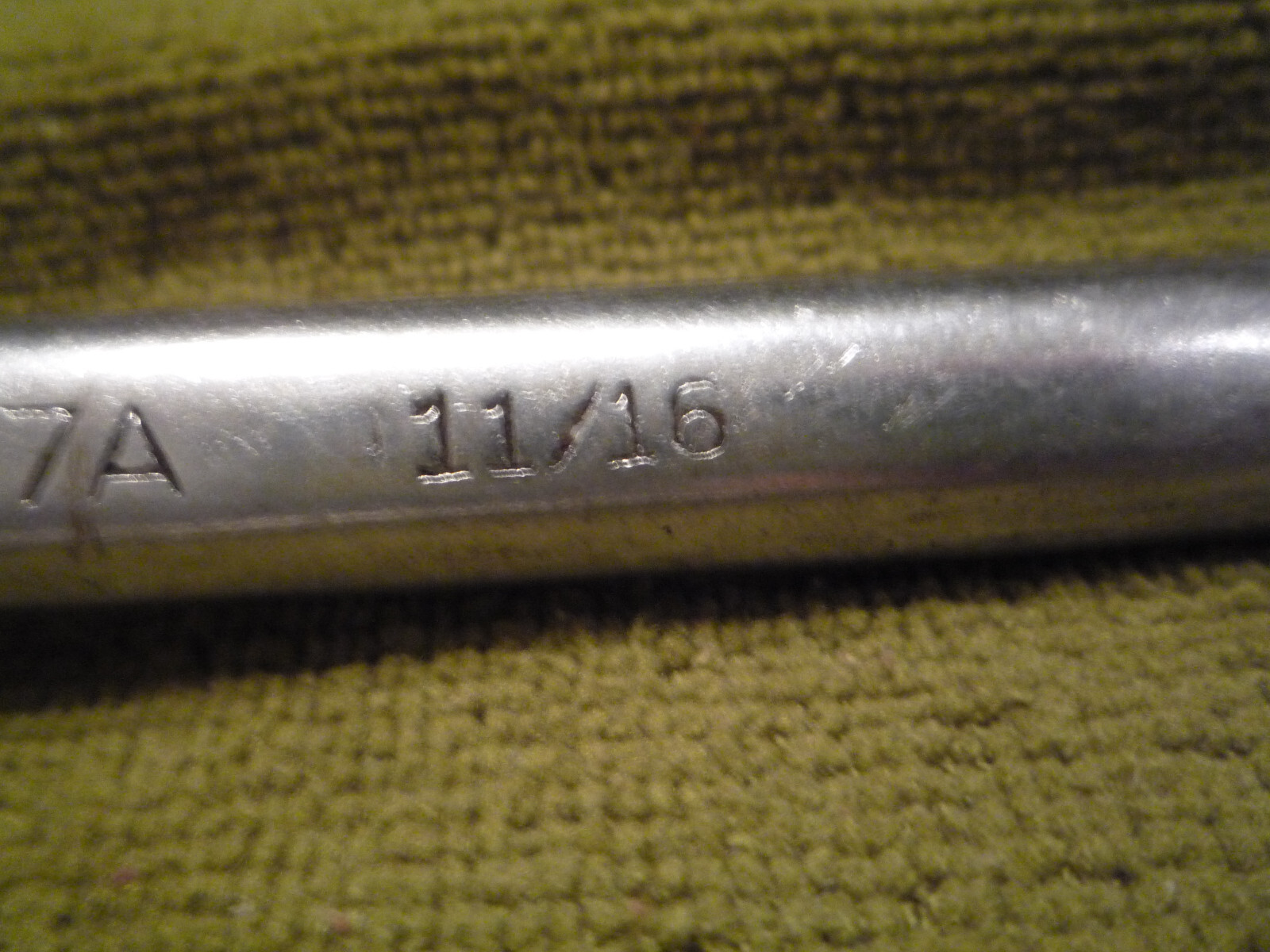 Vintage Bonney 5/8 x 11/16 Offset Box End Wrench, No 2807A, 12 Point, USA