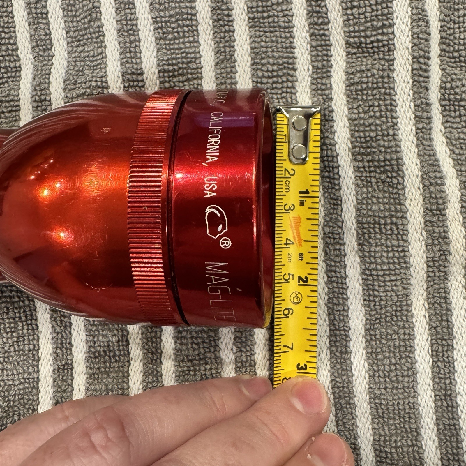 MAG-LITE MagLite Flashlight 10″ Red D Cell USA Made Tested Working Heavy Duty