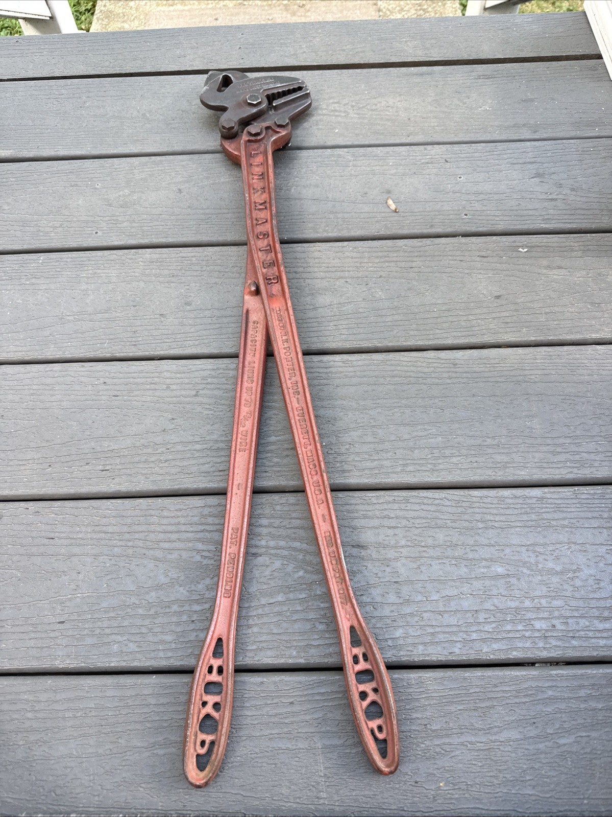 Antique Cast Iron Heavy Duty Tool Large American Linkmaster HKP 30″