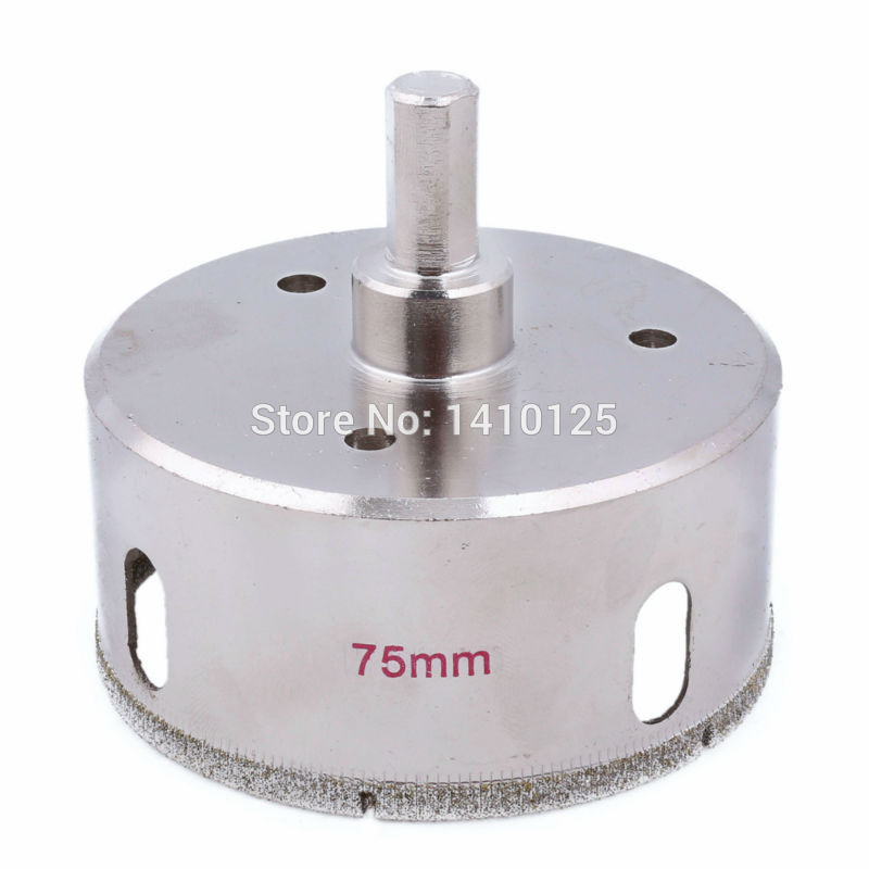 75 mm 3″ inch Diamond Hole Saw Granite Drill Bit Coated Masonry Drilling Cutter