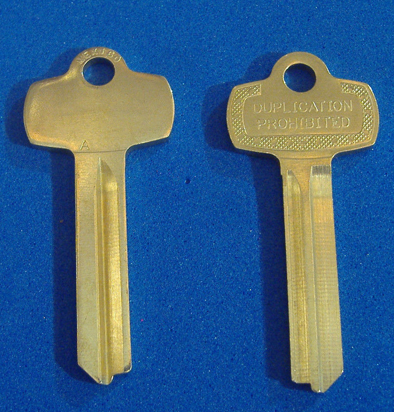 TWO NICKEL SILVER FITS BEST KEY BLANKS FOR “A” KEYWAY