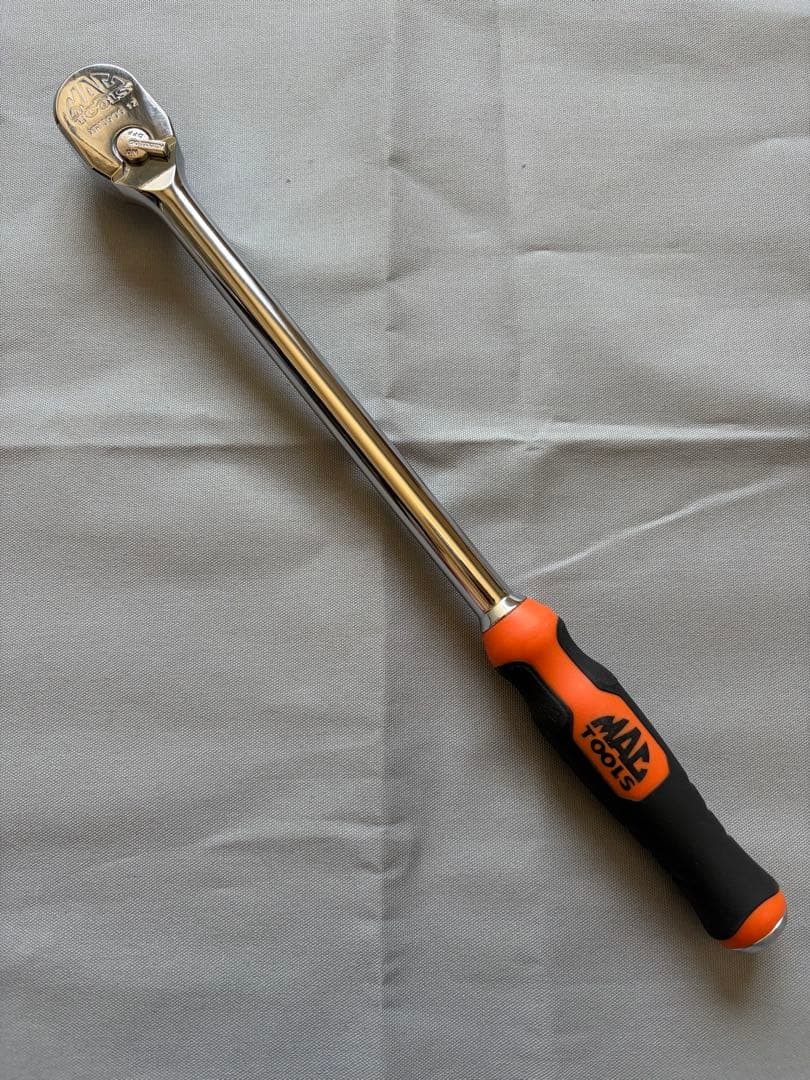 MACTOOLS XR1390G 1Z 3/8 Long Ratchet, Orange