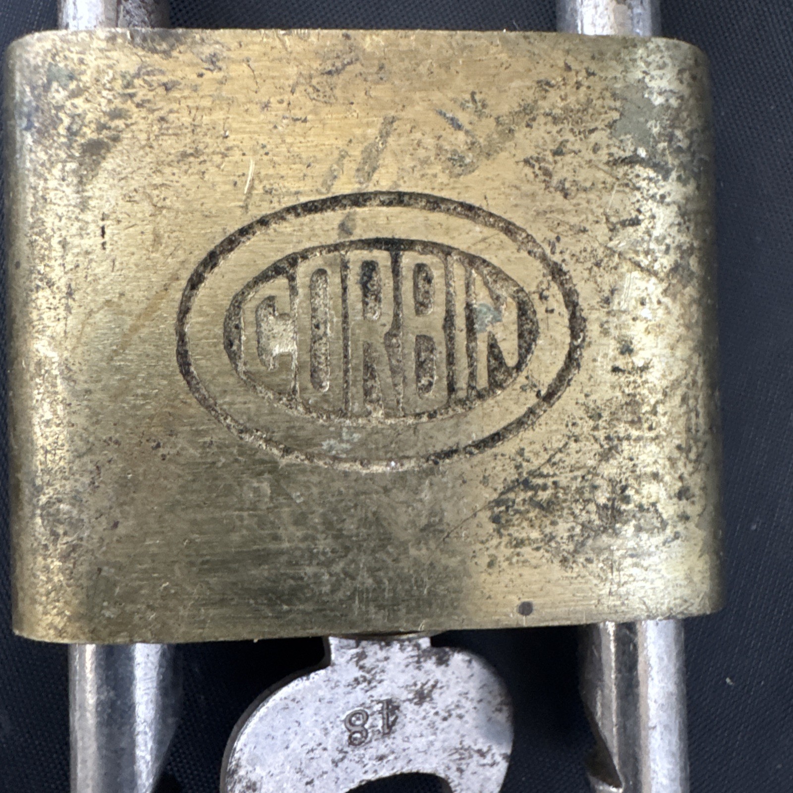 Vintage Corbin Padlock With Key. Bike Tire