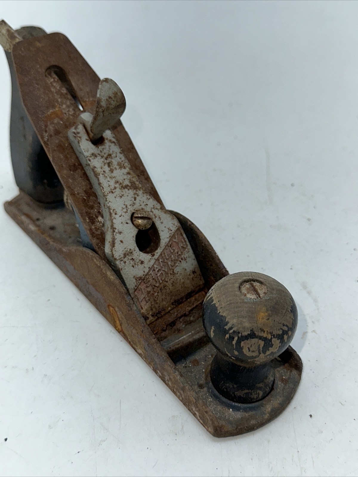 Vintage Stanley Handyman Wood Hand Plane Smooth Bottom Made in USA