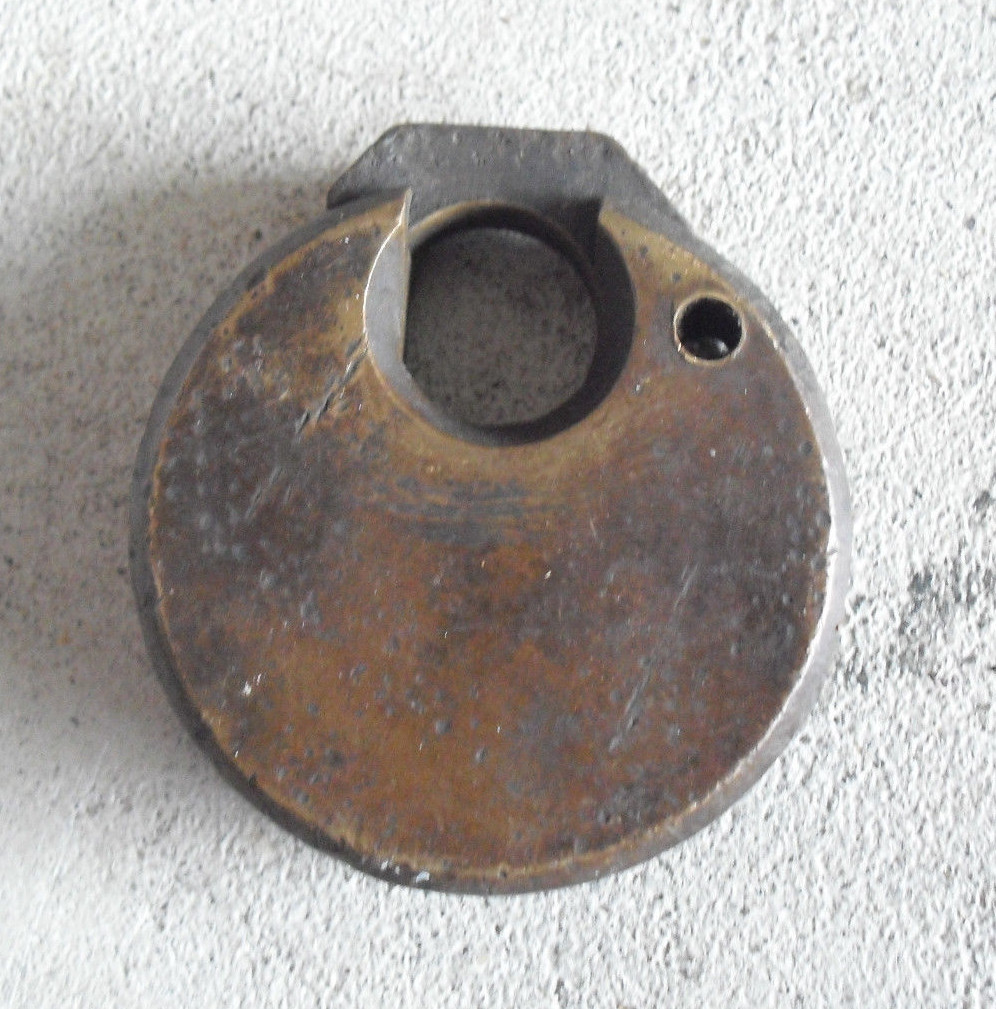 Unique Antique 1880s Safe 6 Lever Metal Padlock No Key