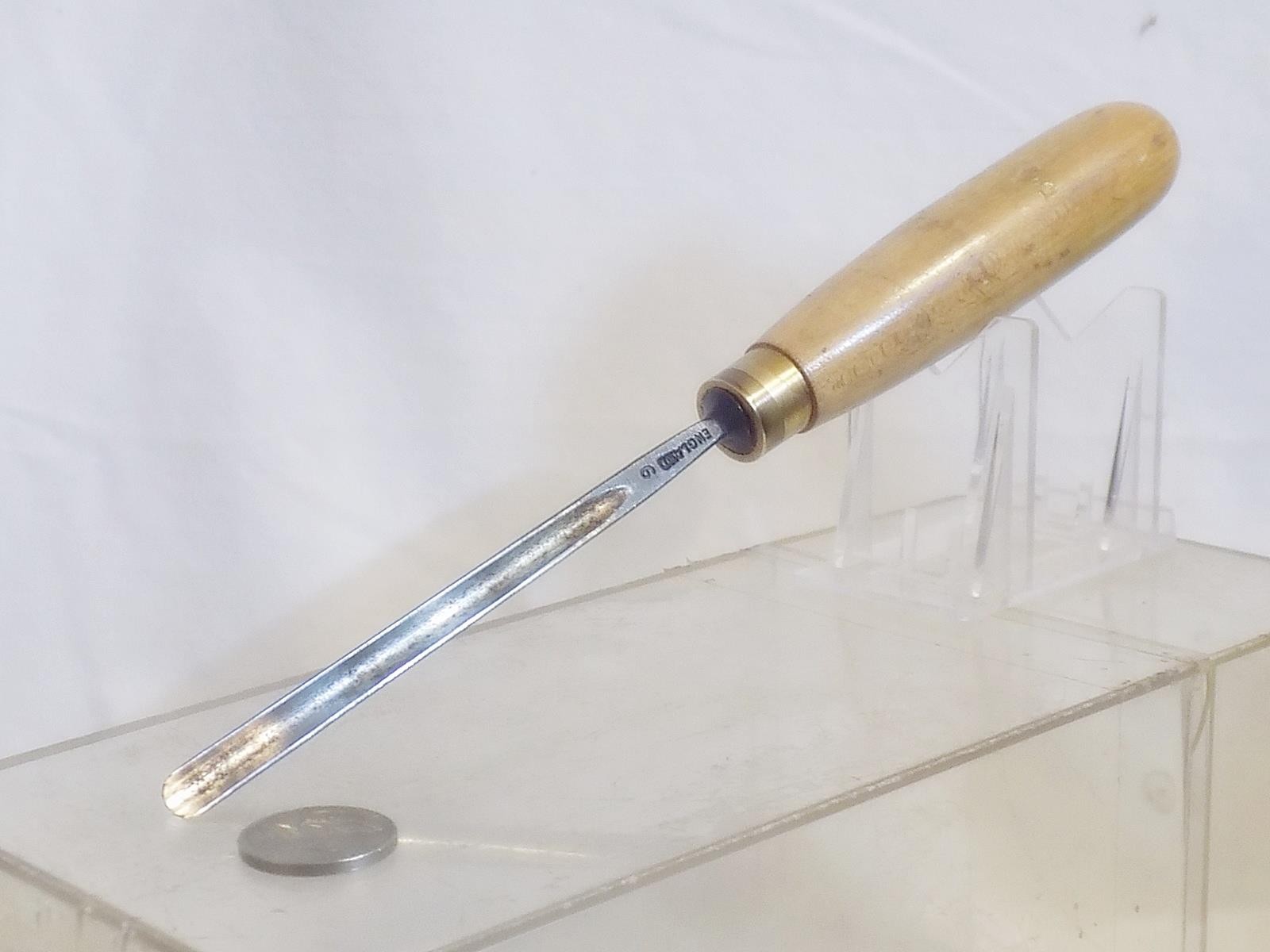 S.J. Addis Wood Carving Gouge Chisel #9 Sweep 1/4″ Cut 9″ Long