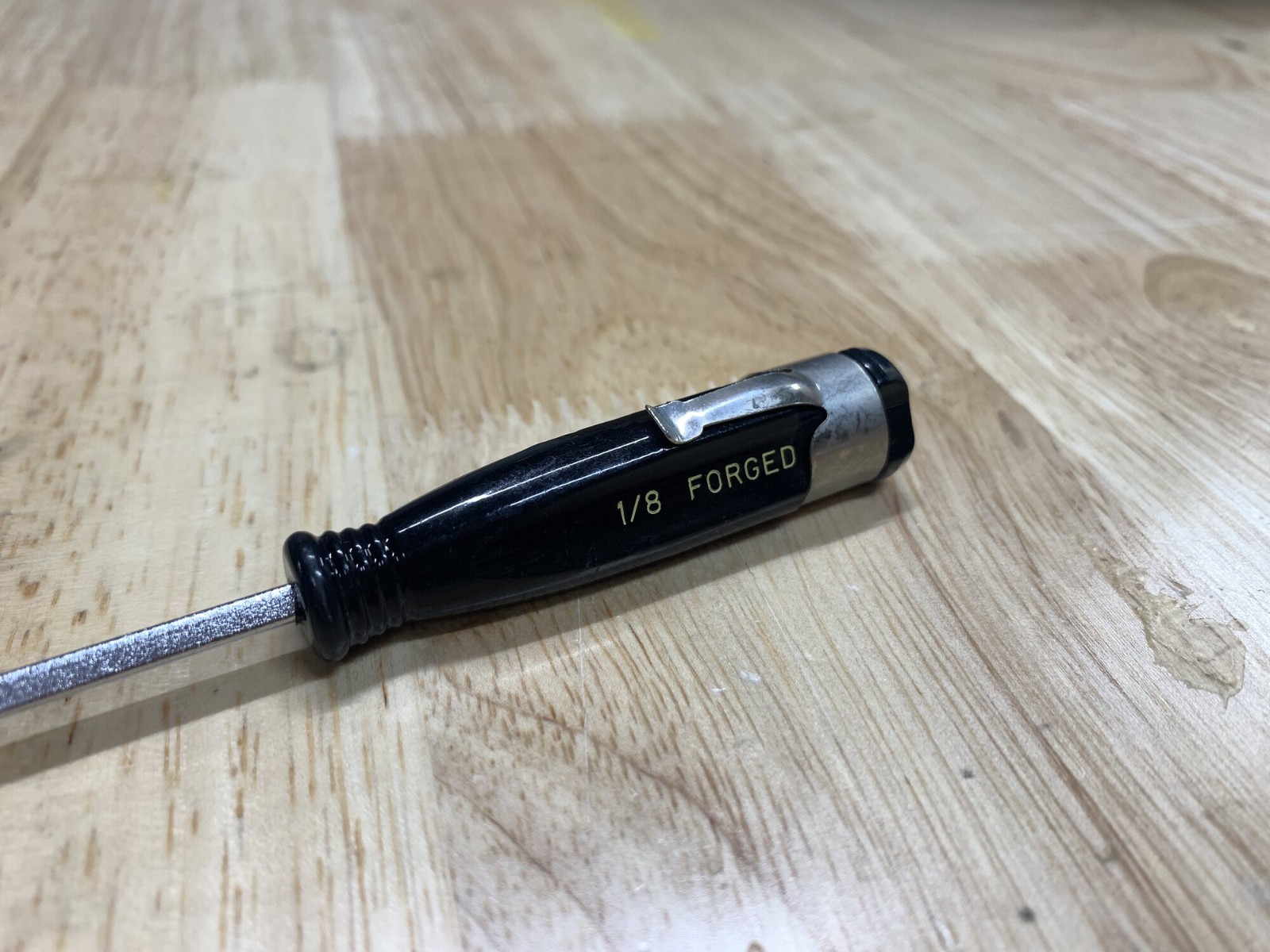 Rare New Western Forge Pocket Screwdriver Flat Head / Slotted 1/8 Vintage USA